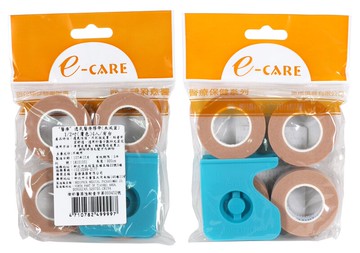 【醫康生活家】E-CARE 醫康透氣醫療膠帶(膚色) 0.5吋 4入 附切台