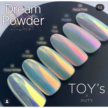 日本Inity*Toys美甲魔鏡粉幻彩鐳射極光月光閃粉dream powder鏡面
