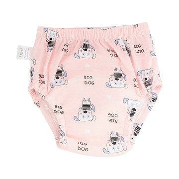 JoyNa - 學習褲 嬰兒尿布褲 鬆緊隔尿褲-3件入-粉眼狗狗+隨機2入