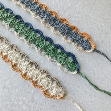 【夏洛特】窄版  手工鉤織髮帶