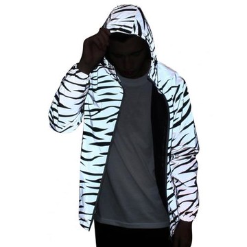 Reflective striped thin double-layer jacket 反光條紋薄款外套