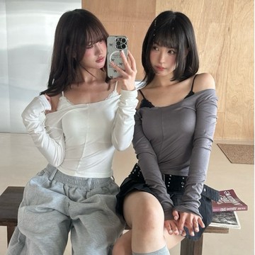 mmb修身剪裁柔軟疊穿長袖上衣（現貨）