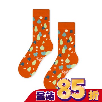 【in Pairs】小樹-橘-中筒襪(M號)