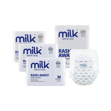 Milk 鎖水芯牛奶尿布(褲型)多款可選 單包賣場 過夜尿布 超強吸水力