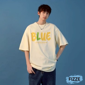 重磅五分袖 港風短袖T恤 純棉上衣 T恤 短袖上衣 印花上衣 圓領上衣 男女情侶款 ATUC90【FIZZE】