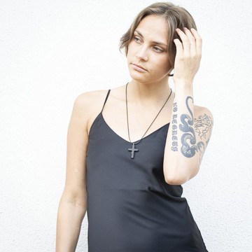 Shungite Cross Matte Necklace