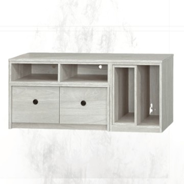 文創集 曼非卡4尺二抽可伸縮電視櫃/視聽櫃-121-185x40x56cm免組