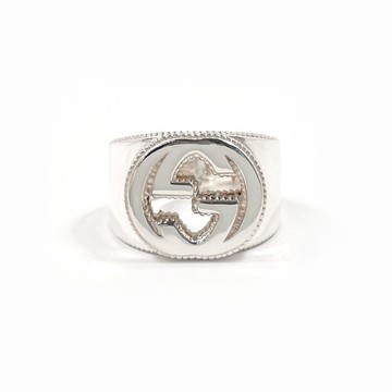 【日本直送 二手美品】15號  グッチ GUCCI 戒指 Interlocking G 銀 925 飾品 珠寶 拋光處理