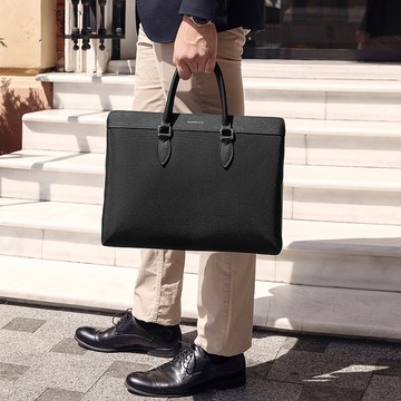 Alpha 輕盈防水 簡約尼龍筆電公事包 15吋 (黑色)