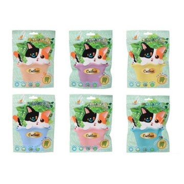 CatFeet呼嚕愛乾淨薄荷化毛潔牙餡餅 60G(2.11OZ) x 6入組(買二件送寵喵樂-貓草玩具1個隨機)