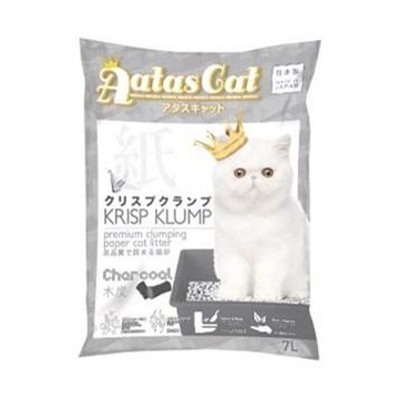 (2包組) Aatas Cat-3120sA加冕貓凝結環保貓砂-活性碳7L
