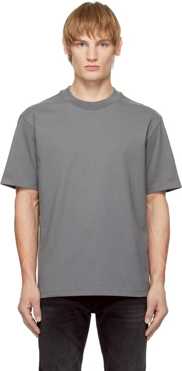 HUGO 灰色 Relaxed-Fit T 恤