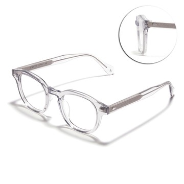 CARIN 復古方型膠框光學眼鏡/透明#DENSE M C6