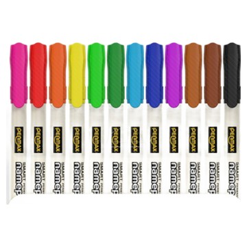 PENMAX 12色油性簽字筆組  顏色鮮明不暈染  適用於各種表面  混合顏色  1組