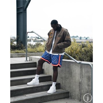 美式籃球短褲四分五分褲速干訓練復古雙層刺繡透氣紐約尼克斯球褲