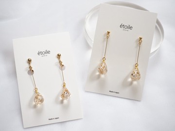 Swarovski 水滴長款 SDL-05 耳環/耳夾