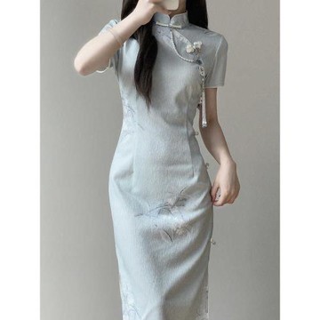 新中式旗袍2025年夏季新款改良版少女年輕款國風連衣裙氣質高級感