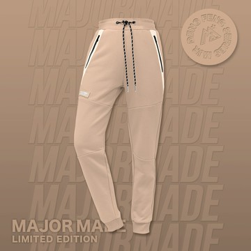 雙拼小標剪裁棉長褲