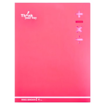 DaTaBanK 三田文具 小4孔加減乘除資料夾 A3尺寸 PP材質 環保耐用  紅色  1本