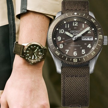 SEIKO 精工 5 Sports Field Series 軍裝風格機械錶-41mm(HDB009/4R36-18V0R)