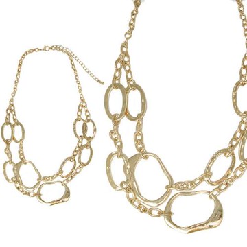 摩達客-時尚拼接金屬項鍊