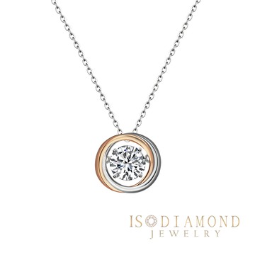 IS DIAMOND IGI 1克拉 18K金墜 最白Dcolor VS高規格淨度(培育鑽石)-雙色守護款