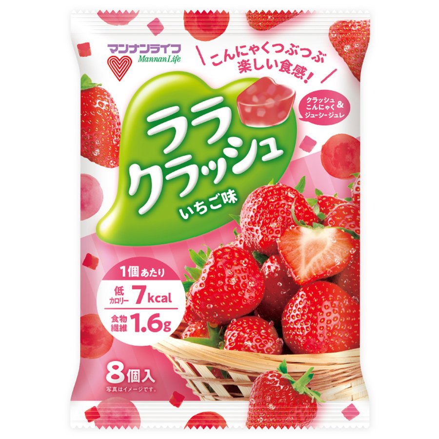 マンナンライフ ララクラッシュ いちご味 24g×8個×12袋 | ララクラッシュ こんにゃく 蒟蒻 ぜりー 通販 LINEポイント最大0.5%GET  | LINEショッピング