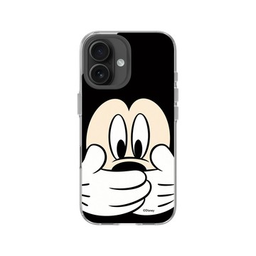 iPhone 16 Clear Case（相機按鈕） 透明 - 迪士尼-米奇 Mickey - 米奇摀嘴