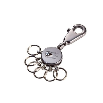 TROIKA｜不傷手一鍵更換可拆式鑰匙圈(黑槍色)