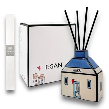 義大利EGAN- 歐式小屋系列 擴香瓶 香氛罐 藍色 11x13CM