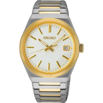 SEIKO 精工 CS系列經典大三針時尚腕錶/銀X金/38.5mm(6N52-00H0KS/SUR558P1)
