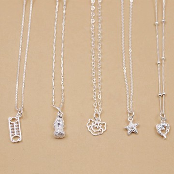 可愛復古ins簡約小貔貅S999純銀項鏈女潮鎖骨鏈短款頸帶脖子飾品