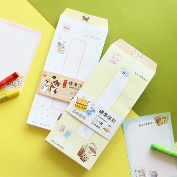 哩哩扣扣 x 柴之助 / 彩印標準信封 (2圖) | 直式信封