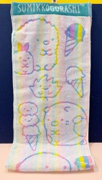 【震撼精品百貨】角落生物 Sumikko Gurashi~SAN-X 運動長毛巾/方巾-彩色#70855