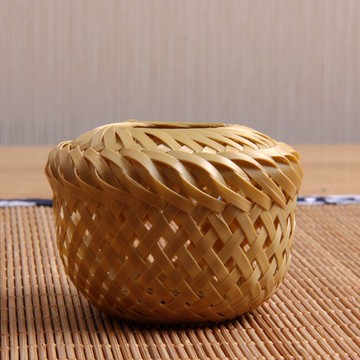 純手工竹編藤編蓋置 壺蓋托 壺托 竹編 茶具配件 日本鐵壺專用