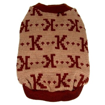 《KONBI》日本高級寵物保暖毛線衣(松樹棕)-L