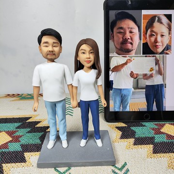 情侶 戀人 週年紀念日禮物訂製 客製化 雙人 人偶 公仔 似颜绘