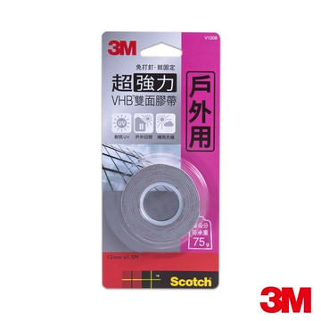 3m scotch 戶外專用超強力雙面膠帶 v1208