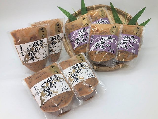 塩辛 昭和の塩辛 100g×4袋 真イカの肝醤油造り 100g×4袋 珍味 詰め合わせ エコパック セット （計8袋） いか イカ いか塩辛 おつまみ ご飯のお供 海鮮 魚介類 海産物 ※ご入金確認後 3ヶ月以内の発送になります。