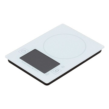 PEARL LIFE 珍珠金屬 HAKARI系列 玻璃頂數字廚房秤  1kg  D-6607  白色