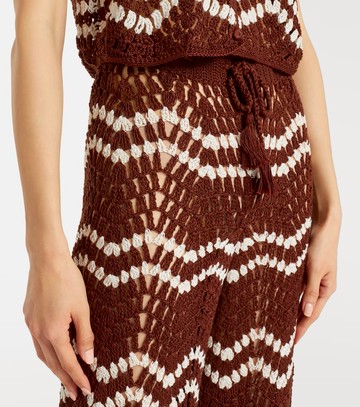 Anna Kosturova Crochet cotton straight pants