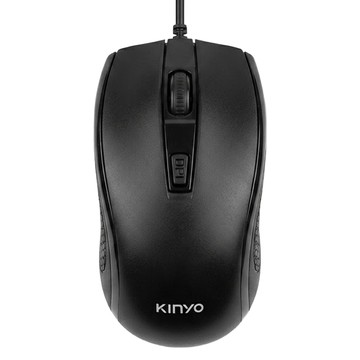 Kinyo USB靜音光學有線滑鼠 55g  KM-503  黑色