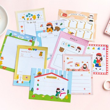 現貨《文具用品WH234】寄語便簽本 留言本 ♥ 彩虹萌萌兔 便簽本 Memo紙 ♥ 卡通 記事本 便條紙 筆記