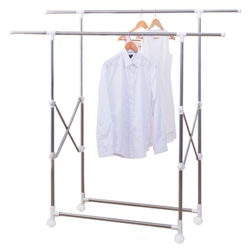 綠舍家居 多功能雙桿伸縮曬衣架  111~180 x 15.5~50 x 96~165cm  不銹鋼