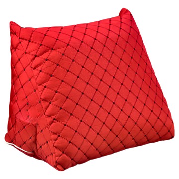 JINDACHI 金大器 緹花菱格面三角靠墊枕  大型(64 x 32 x 50cm)  碧璽紅