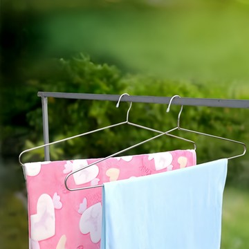 超大衣架 70cm x 5mm 不銹鋼 加粗耐用 晾曬棉被床單  銀色  2個