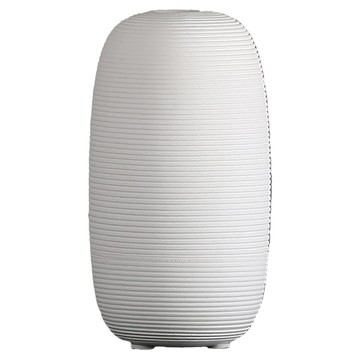 快豹 Clause北歐簡約螺紋素胚花瓶 04020 螺紋花瓶短橢圓  白色  8 x 8 x 15cm