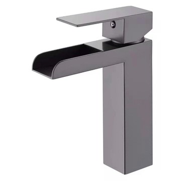 Homeicon 不鏽鋼瀑布鐵灰面盆龍頭