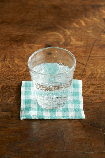 日本 Fog Linen Work - 100% 亞麻杯墊 - 綠白格紋