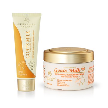 【澳洲 G&M】MKII金蓋山羊奶養護滋潤霜套組(100g/瓶+250g/罐)